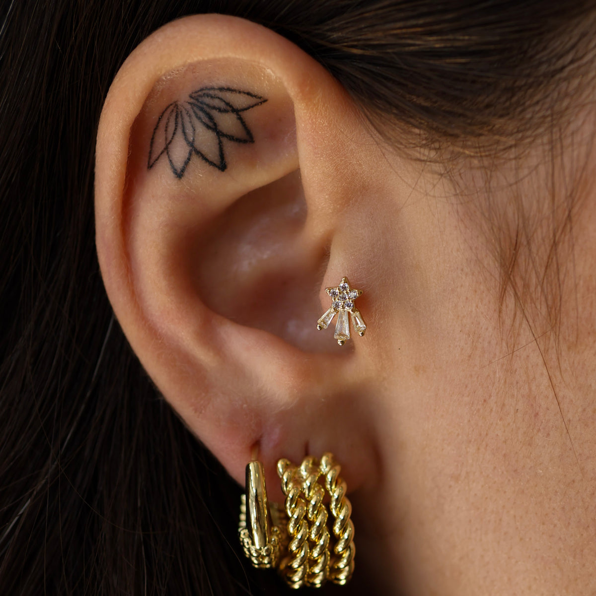 TRAGUS PIERCING YILDIZ