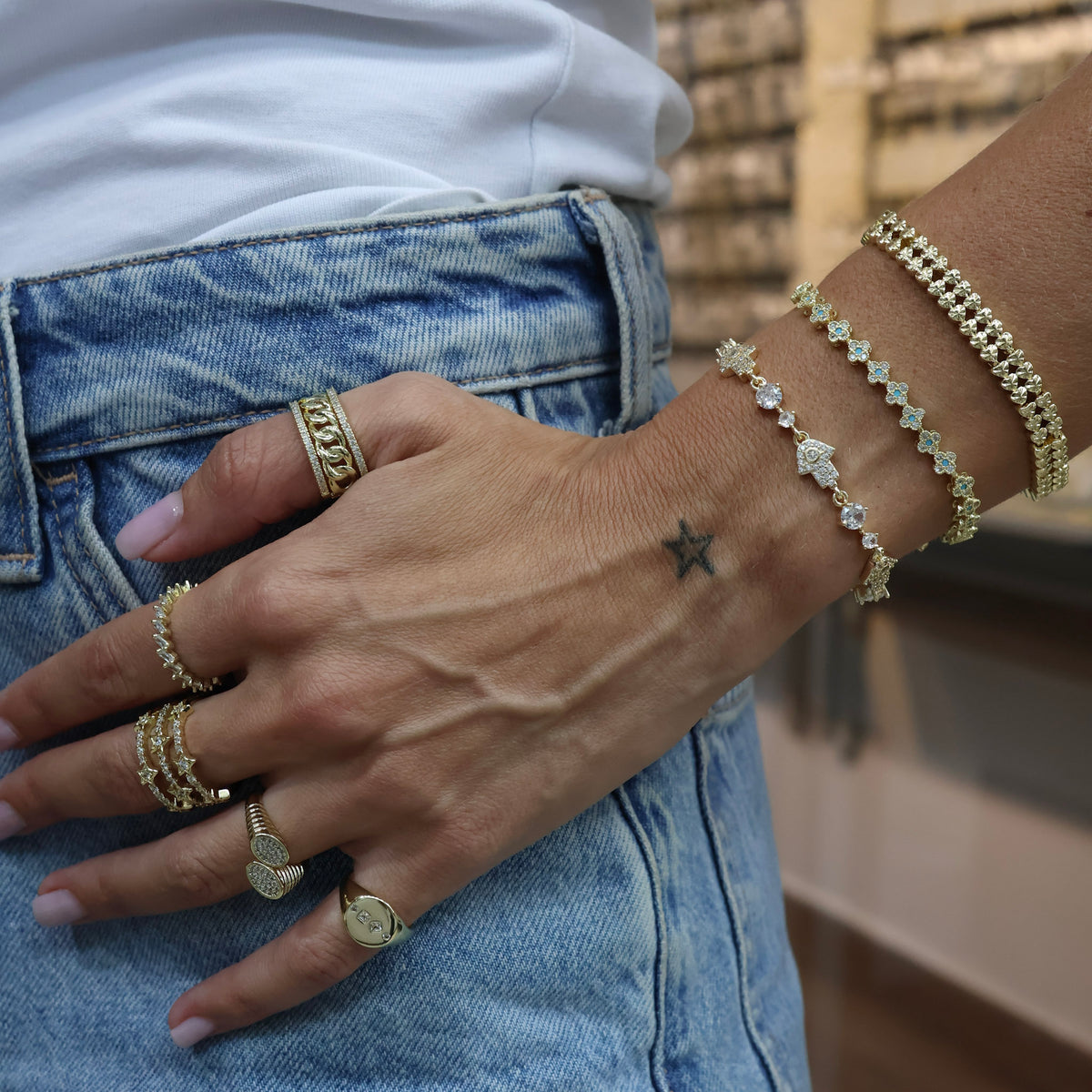 14K ALTIN KAPLAMA CLEEF BİLEKLİK
