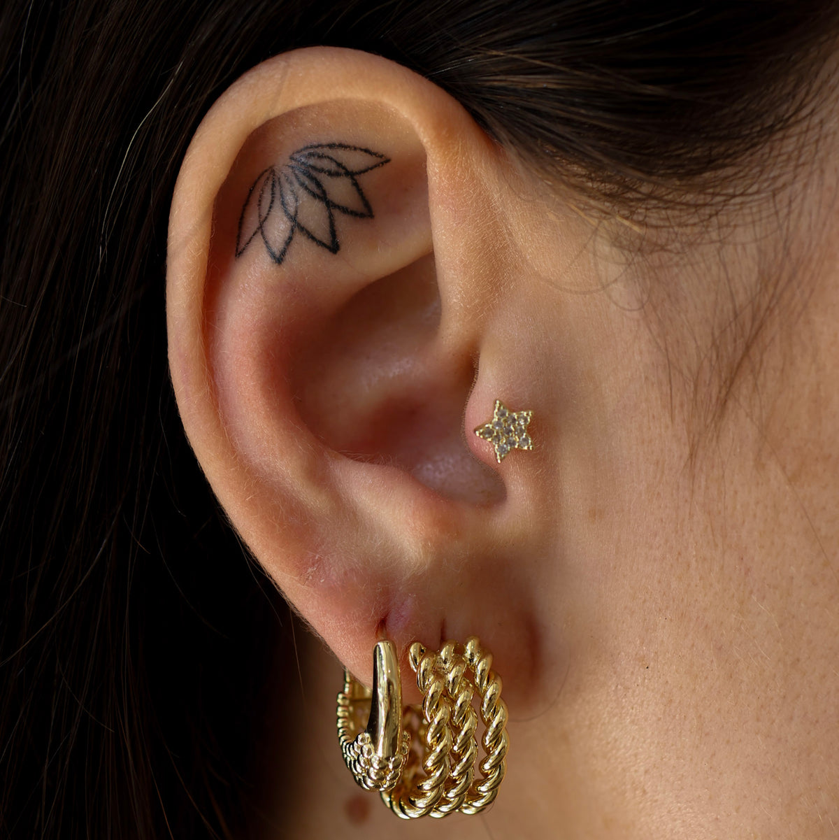 TRAGUS PIERCING YILDIZ