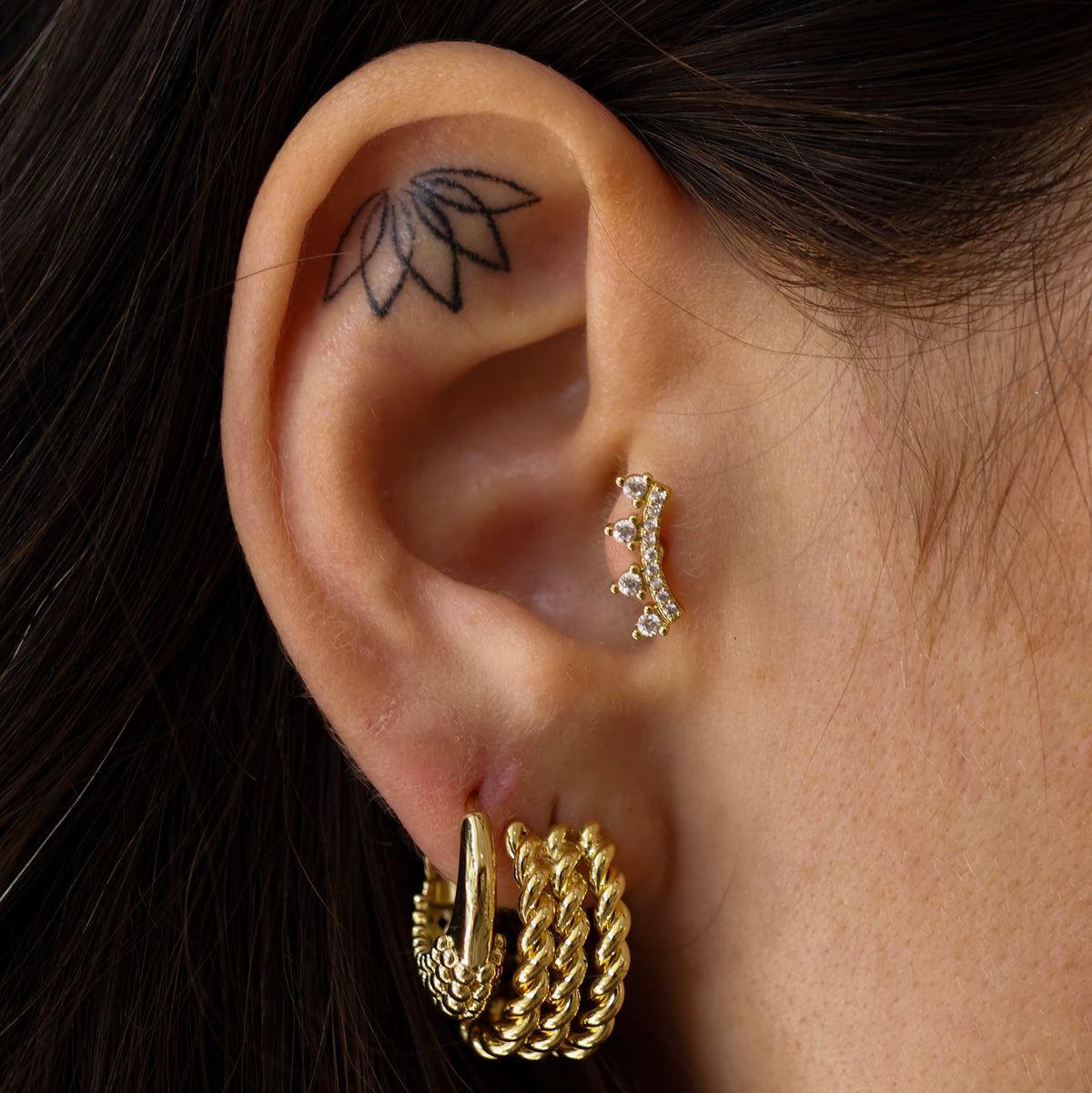 TRAGUS PIERCING TAŞLI