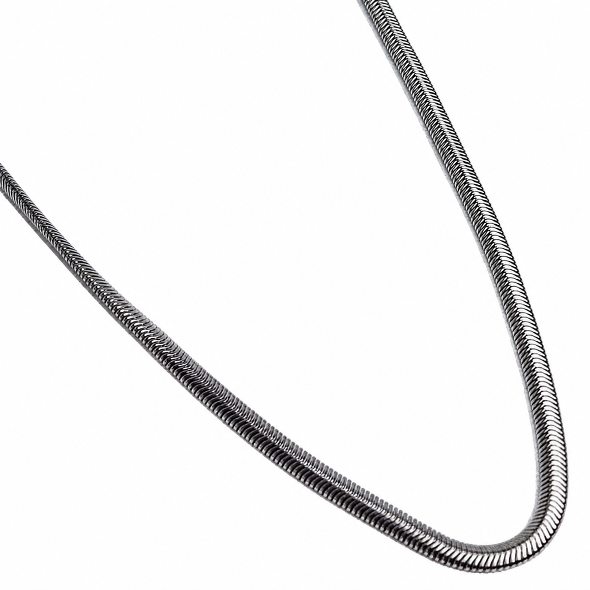 Erkek Çelik Yılan (Snake) Örgü Zincir Kolye (65 cm)