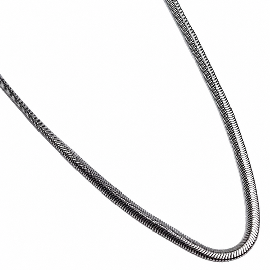 Erkek Çelik Yılan (Snake) Örgü Zincir Kolye (65 cm)